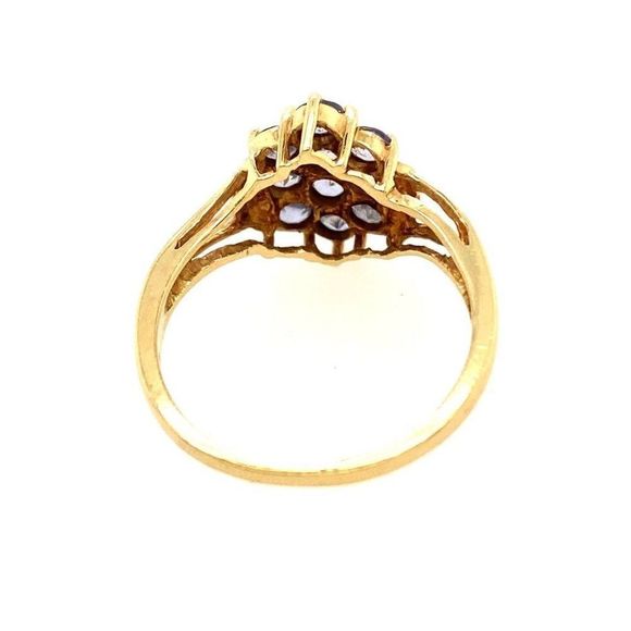 10k Cluster Tanzanite Ring - Picture 5 of 8